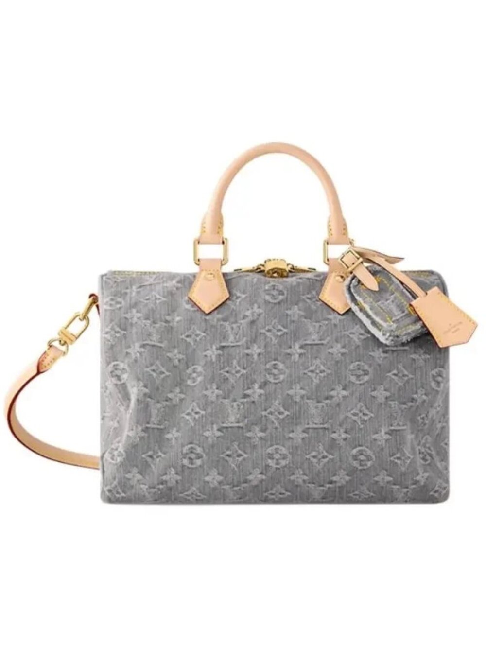 LOUIS VUITTON Soft Speedy 30 in WASHED GRAY DENIM